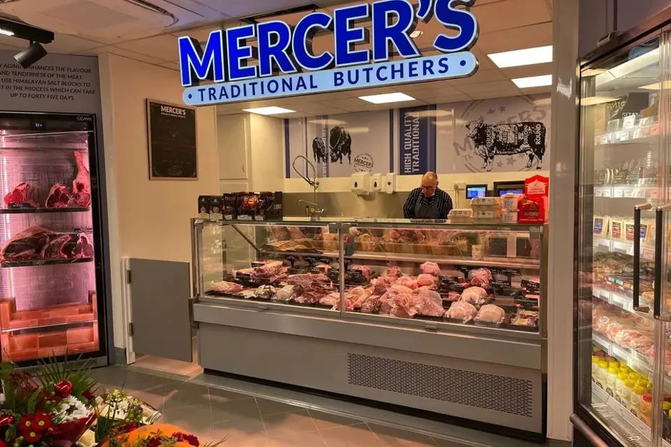 Mercer’s Traditional Meats, 0.7 mile from the club