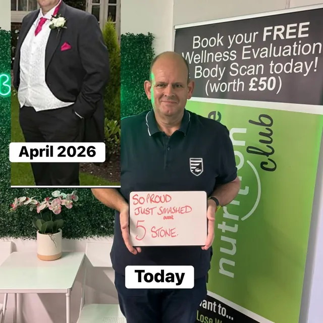 One man’s progress at Bamber Bridge Nutrition club, before and after