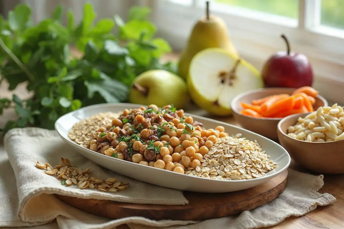 High-fibre foods, a full day from breakfast to tea