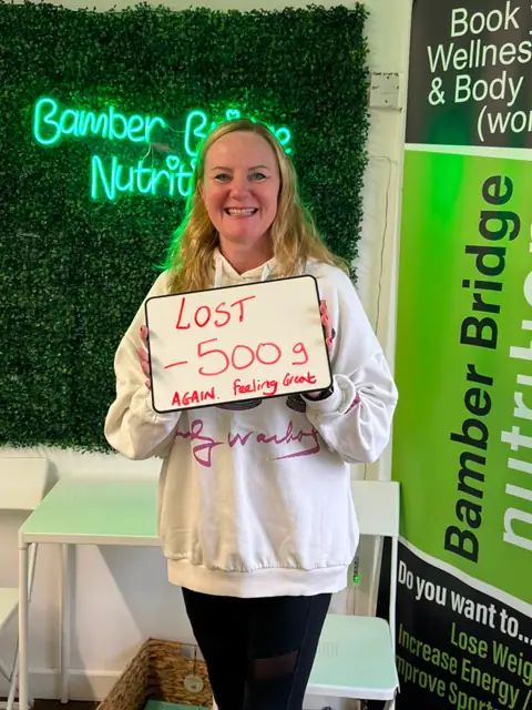 A Bamber Bridge Nutrition club member’s check-in in Bamber Bridge
