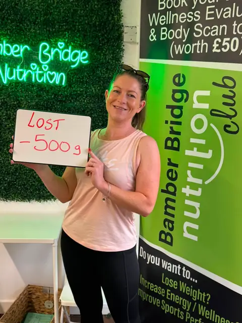 A Bamber Bridge Nutrition club member’s check-in in Bamber Bridge