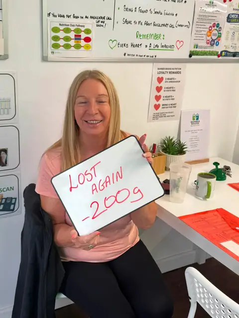 A Bamber Bridge Nutrition club member’s check-in in Bamber Bridge