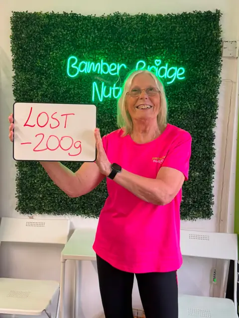 A Bamber Bridge Nutrition club member’s check-in in Bamber Bridge