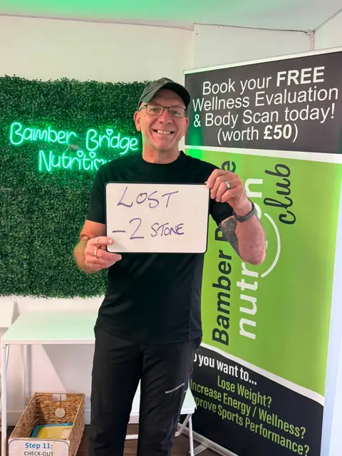 A Bamber Bridge Nutrition club member’s check-in in Bamber Bridge