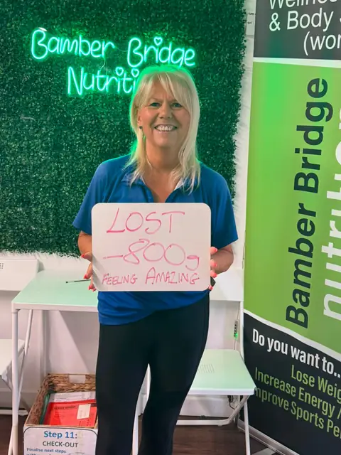 A Bamber Bridge Nutrition club member’s check-in in Bamber Bridge