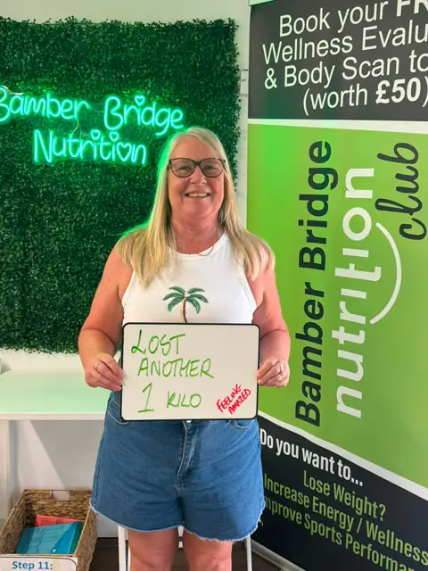 A Bamber Bridge Nutrition club member’s check-in in Bamber Bridge