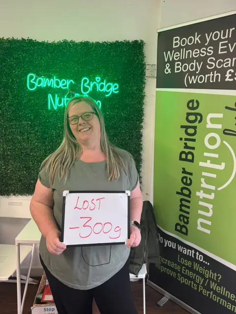 A Bamber Bridge Nutrition club member’s check-in in Bamber Bridge