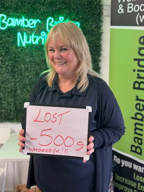A Bamber Bridge Nutrition club member’s check-in in Bamber Bridge
