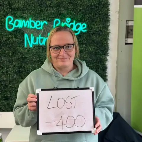 A Bamber Bridge Nutrition club member’s check-in in Bamber Bridge